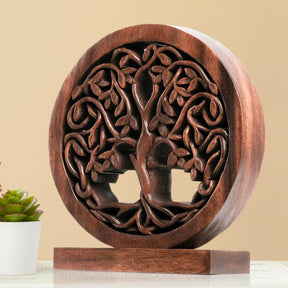 Travilah Tree of Life Wooden Sculpture - Medium - Decozen