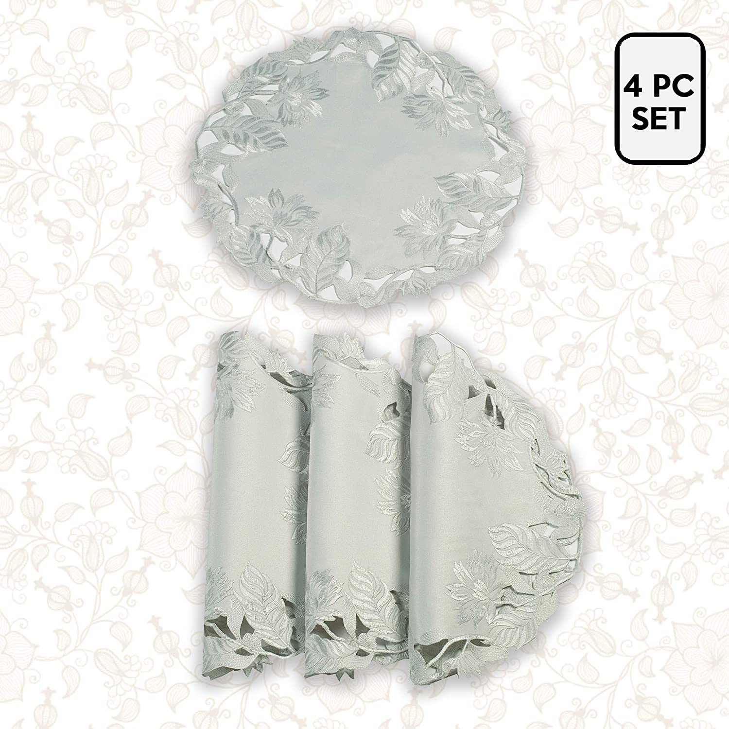 Light Gray Table Placemats - Corda Collection - Decozen