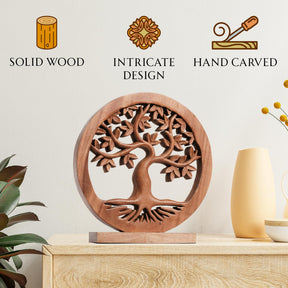 Libarid Tree of Life Wooden Sculpture - Large - Decozen