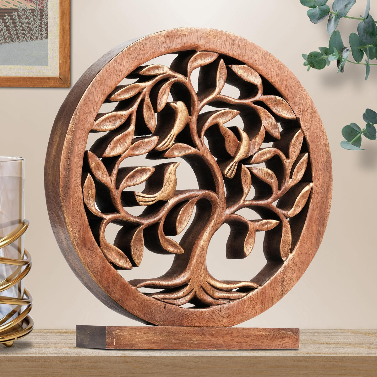 Trevose Tree of Life Wooden Sculpture - Medium - Decozen