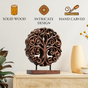 Berton Tree of Life Wooden Sculpture - Medium - Decozen