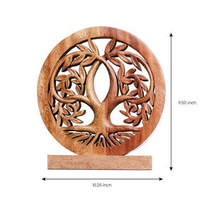 Tribune Tree of Life Wooden Sculpture - Medium