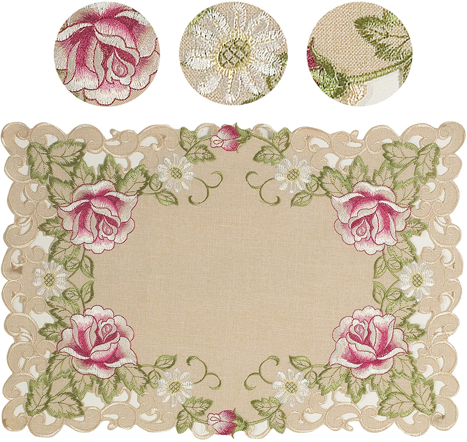 Placemats with European Embroidery - Set of 6 - Decozen