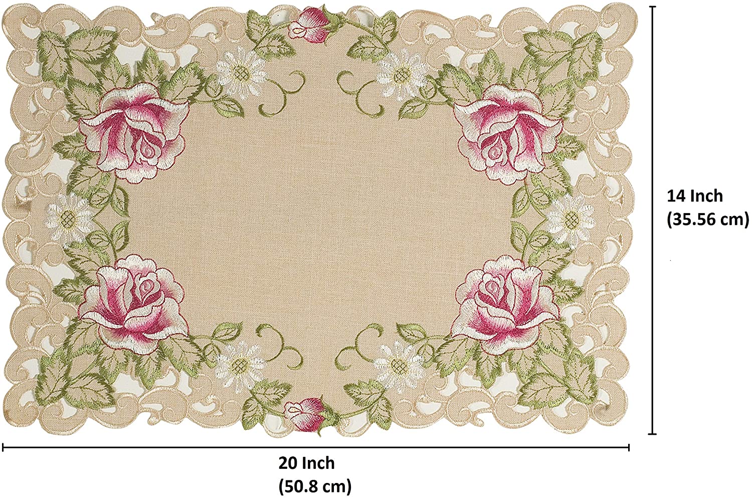 Placemats with European Embroidery - Set of 6 - Decozen