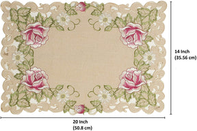 Placemats with European Embroidery - Set of 6 - Decozen