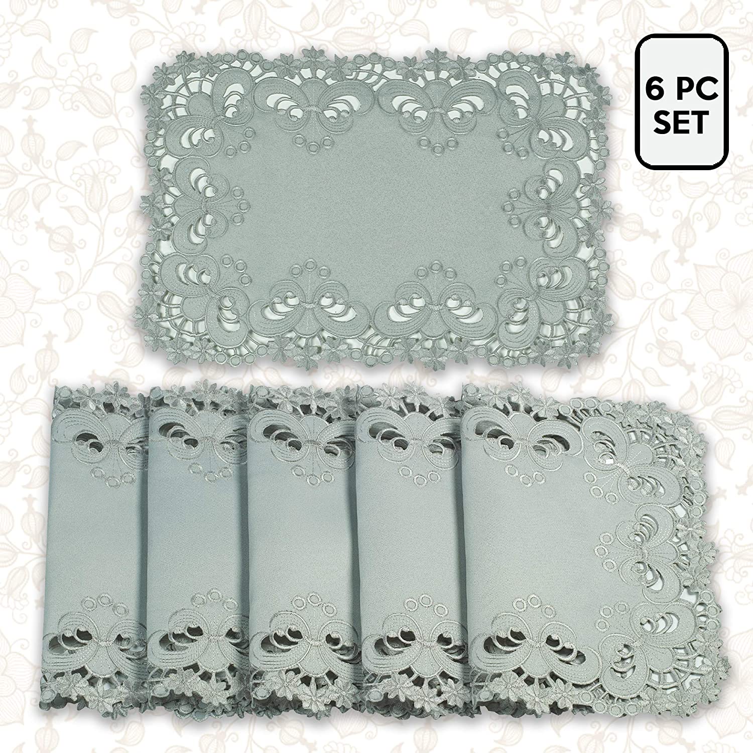 Gray Table Runner - Creola Collection - Decozen