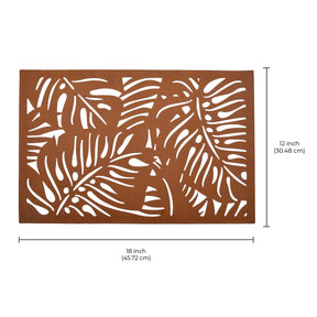 Leaf Cut Out Leather Placemats - Set of 6 - Decozen