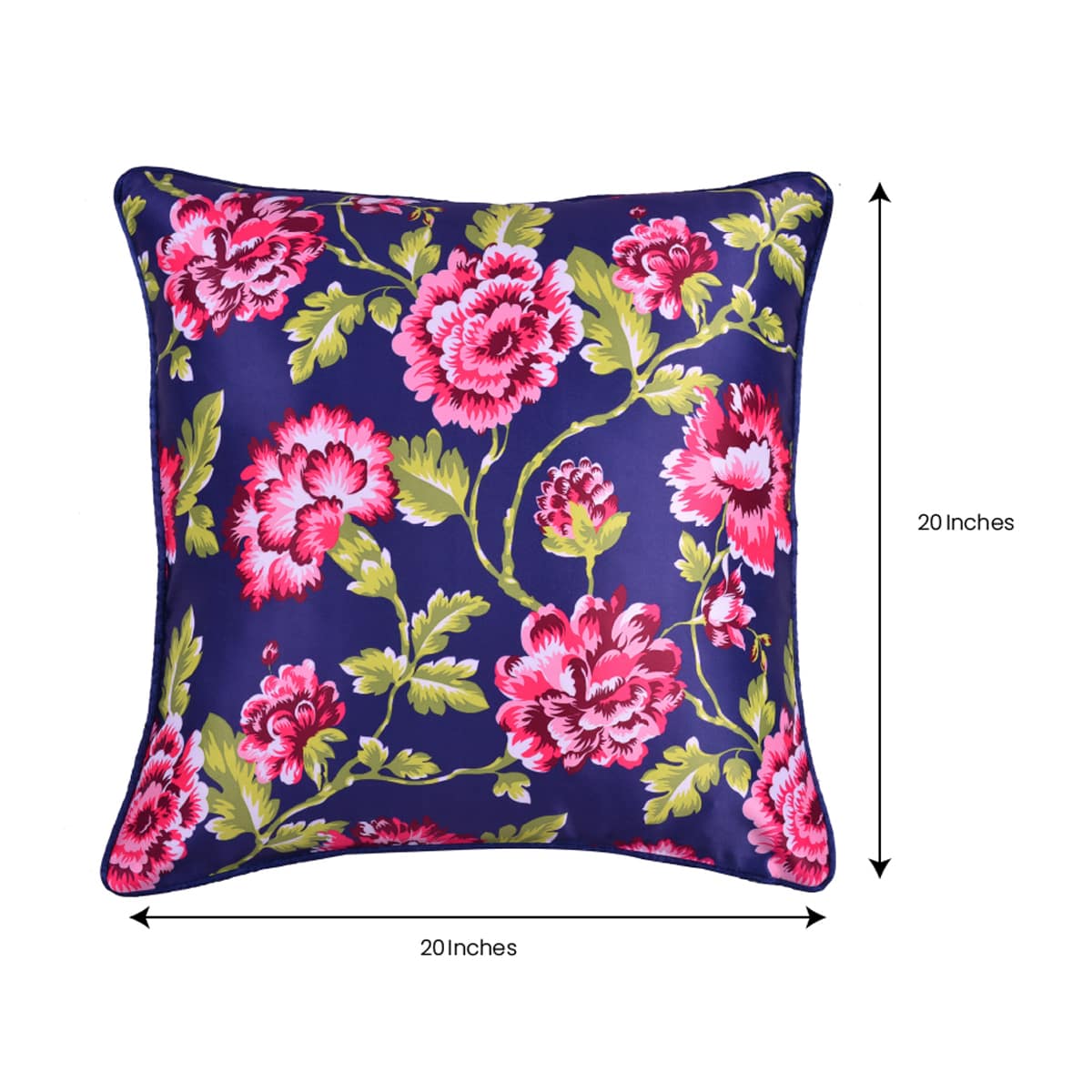 Floral Printed Throw Pillow Covers - 20 x 20 Inches - Decozen