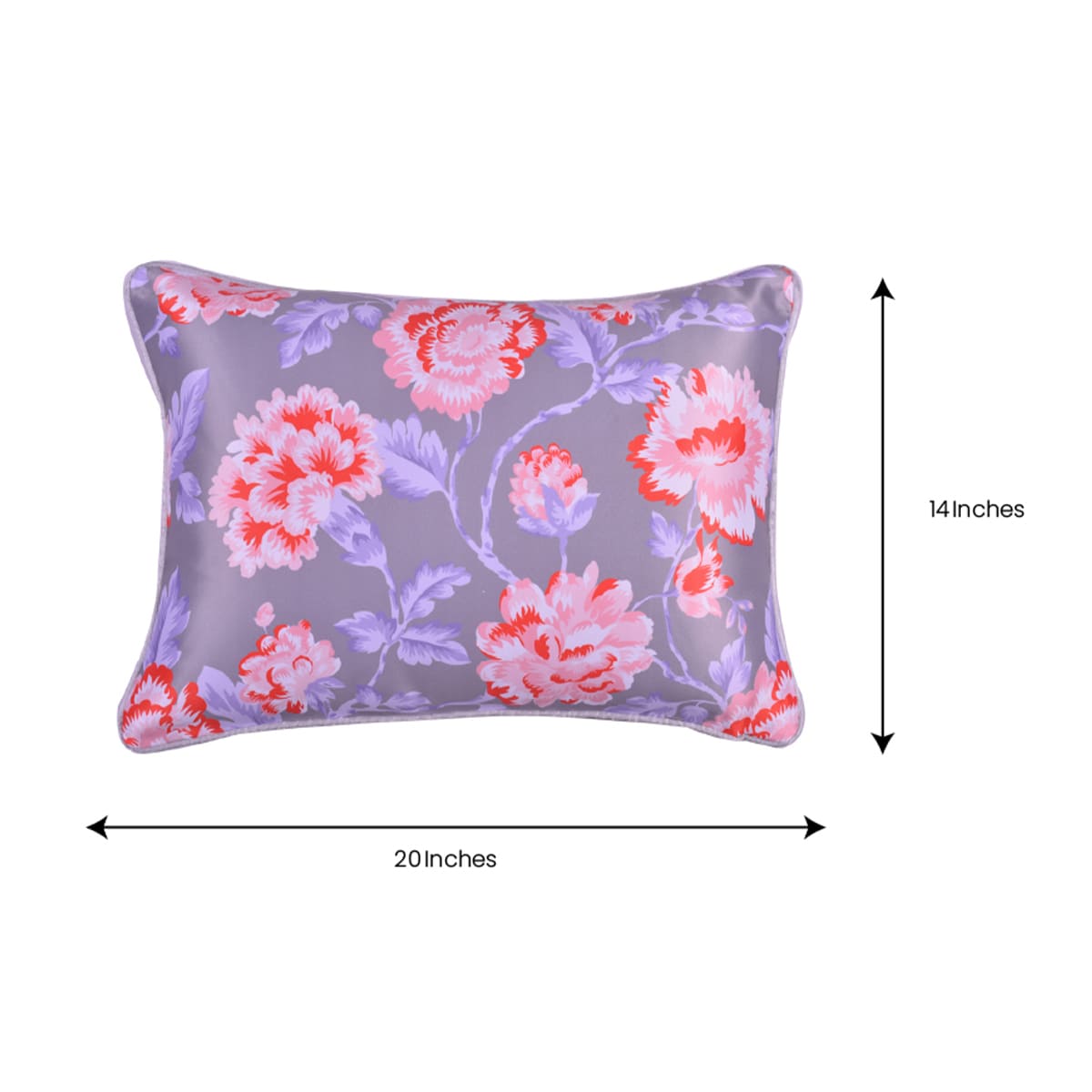 Floral Printed Throw Pillow Covers - 14 x 20 Inches - Decozen