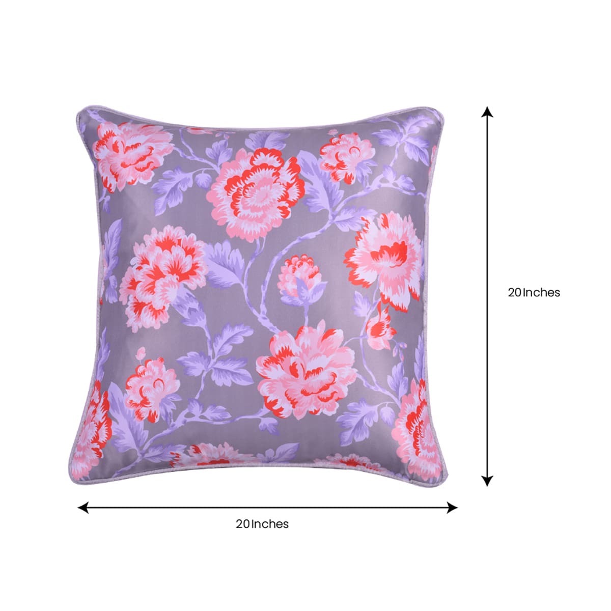 Floral Printed Throw Pillow Covers - 20 x 20 Inches - Decozen