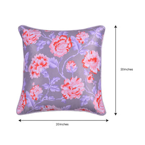 Floral Printed Throw Pillow Covers - 20 x 20 Inches - Decozen