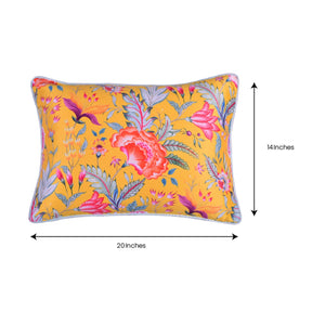 Floral Printed Throw Pillow Covers - 14 x 20 Inches - Decozen