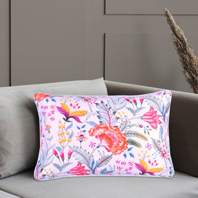 Floral Printed Throw Pillow Covers - 14 x 20 Inches - Decozen