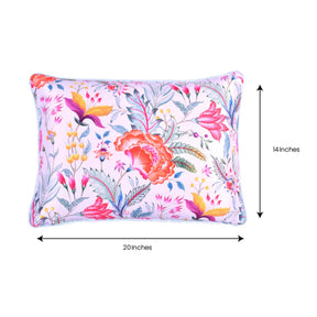 Floral Printed Throw Pillow Covers - 14 x 20 Inches - Decozen