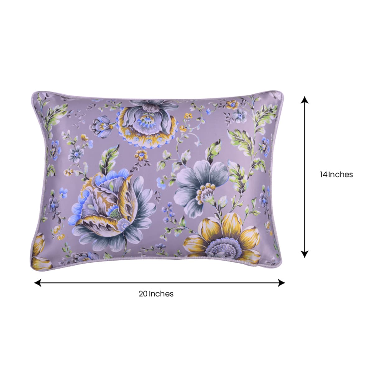 Floral Printed Throw Pillow Covers - 14 x 20 Inches - Decozen