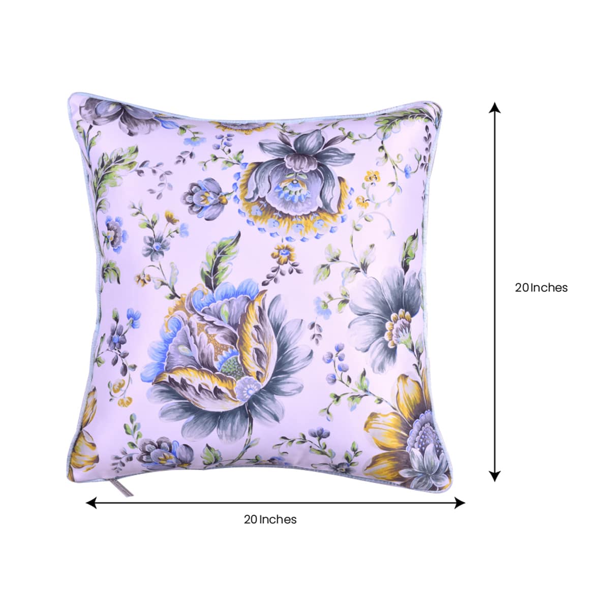 Floral Printed Throw Pillow Covers - 20 x 20 Inches - Decozen