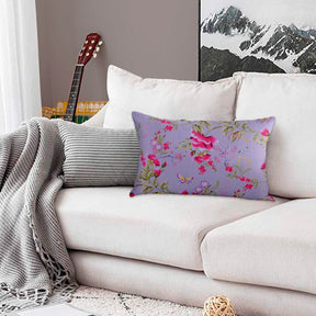 Floral Printed Throw Pillow Covers - 14 x 20 Inches - Decozen