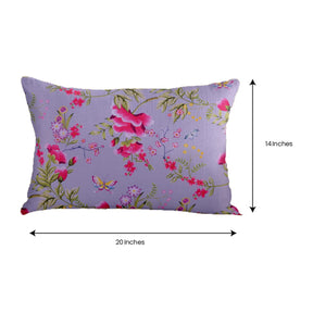 Floral Printed Throw Pillow Covers - 14 x 20 Inches - Decozen