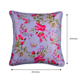 Floral Printed Throw Pillow Covers - 20 x 20 Inches - Decozen