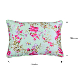 Floral Printed Throw Pillow Covers - 14 x 20 Inches - Decozen