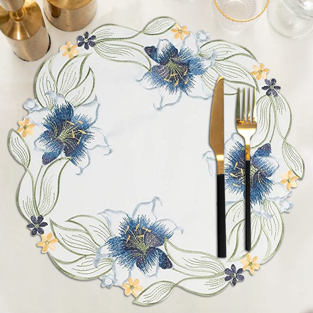 Ivory Table Placemats - Cedrick Collection - Decozen