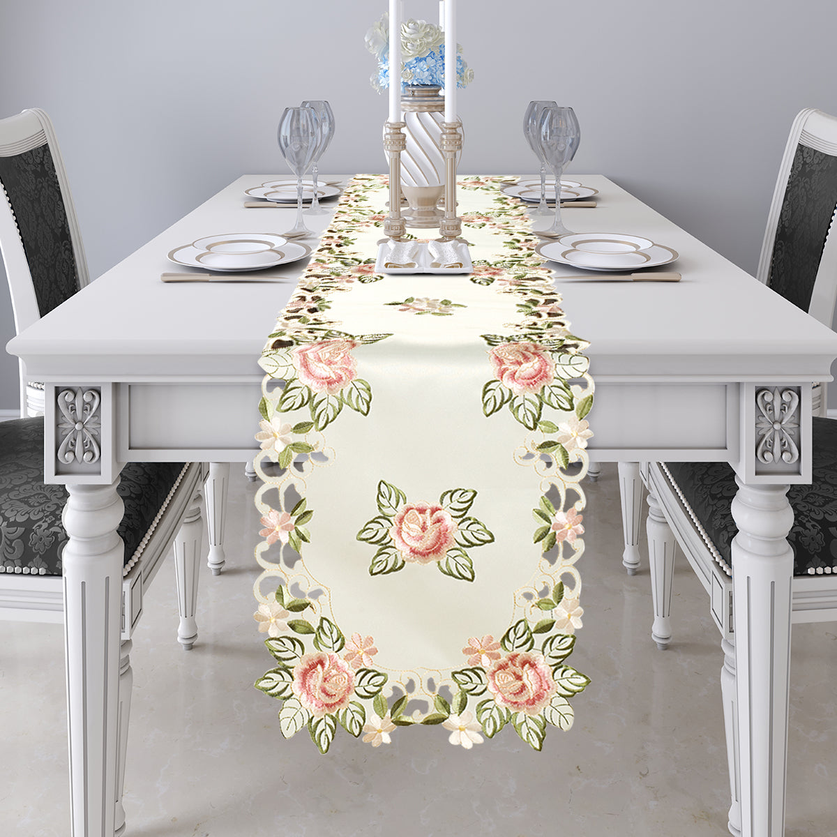 Beige Table Runner - Bryton Collection - Decozen