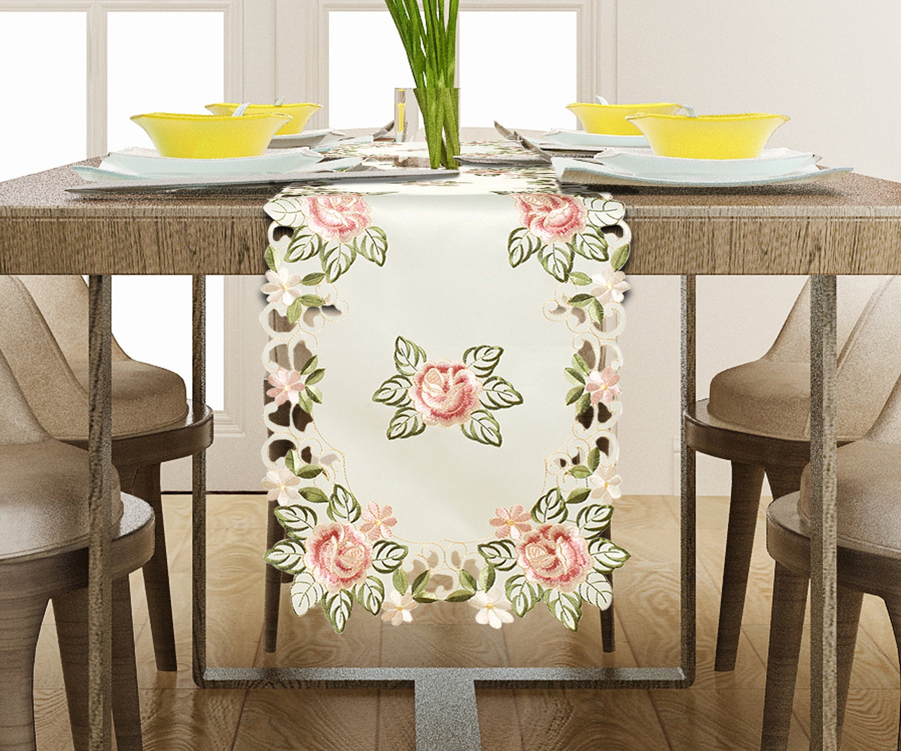 Beige Table Cover - Bryton Collection - Decozen