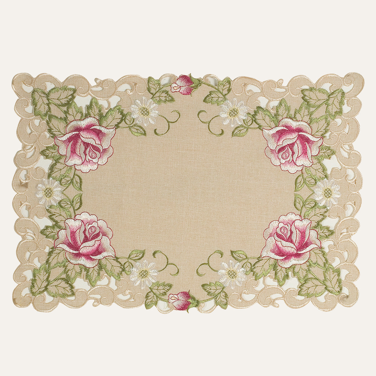 Beige Table Runner - Docia Collection - Decozen