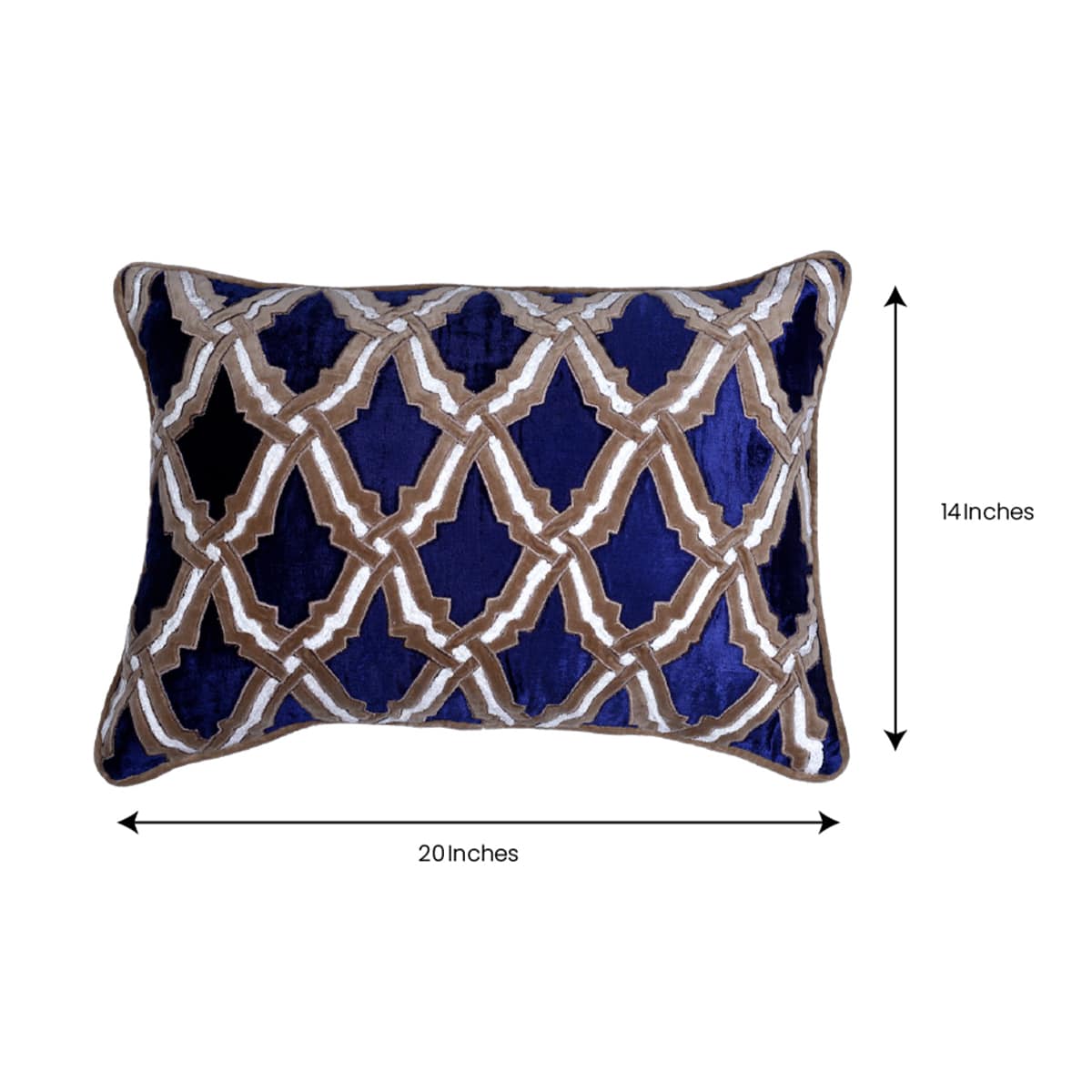 Navy Blue Throw Pillow Covers - Set of 2 and 4, 14 x 20 inches - Decozen