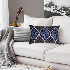 Blue gray couch discount pillows