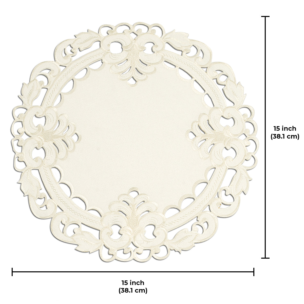 Beige Table Runner - Damarcus Collection - Decozen