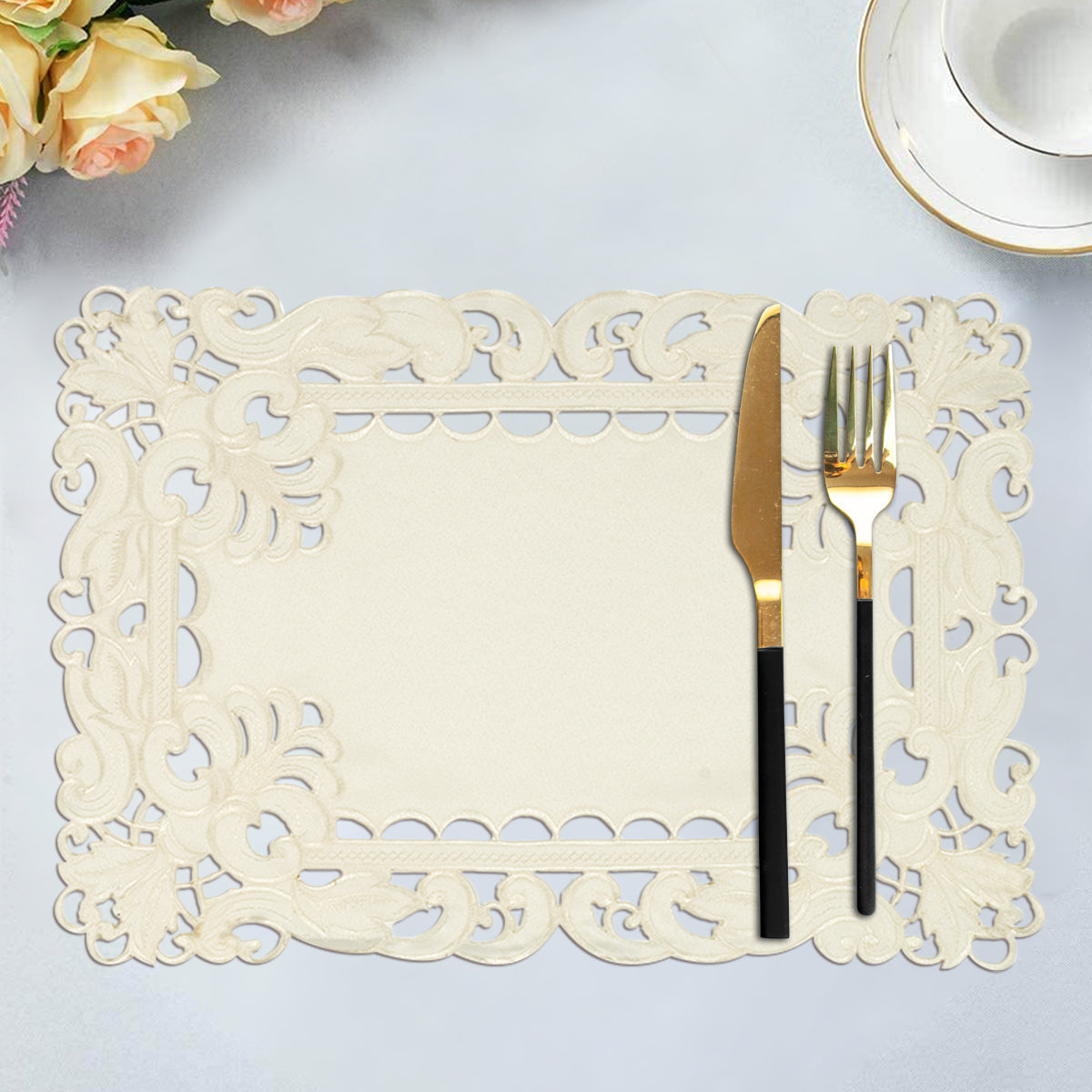 Beige Table Runner - Damarcus Collection - Decozen