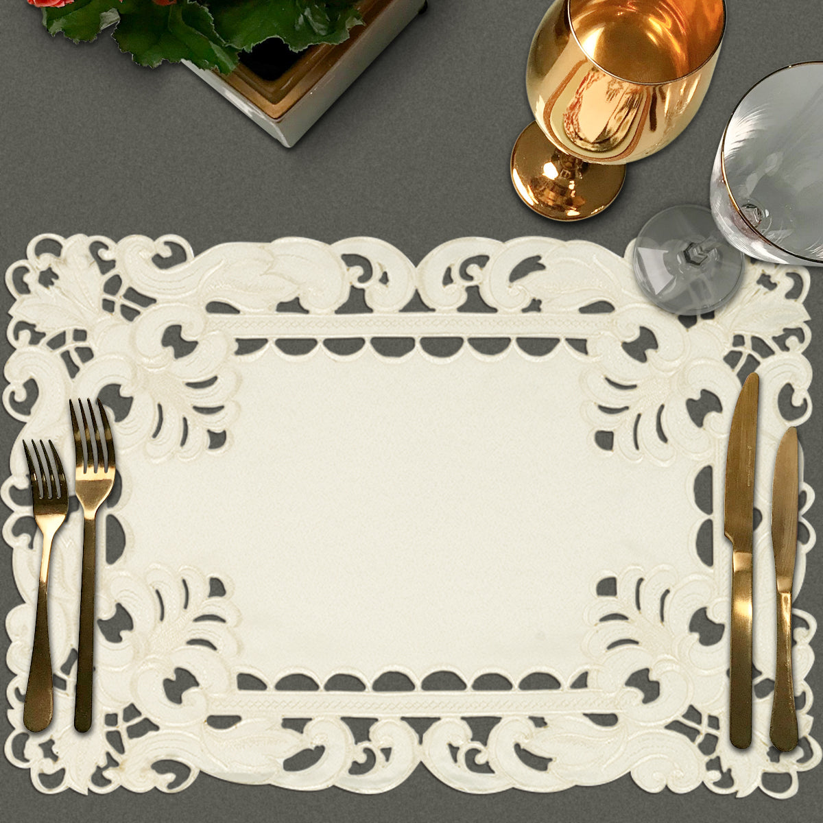 Beige Table Runner - Damarcus Collection - Decozen