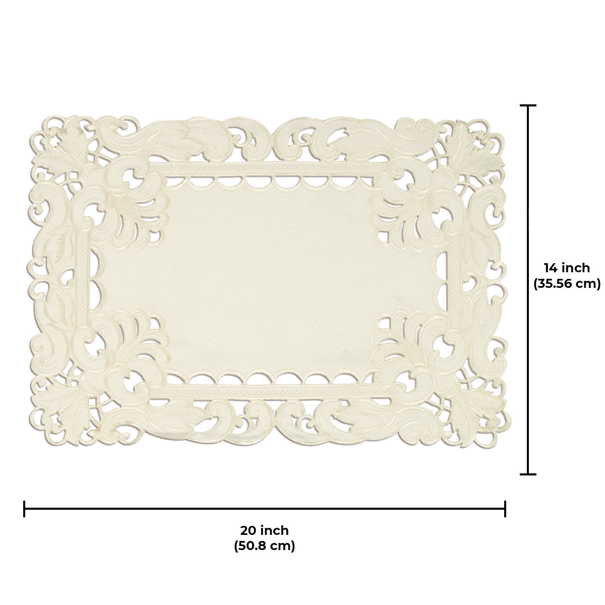 Beige Table Runner - Damarcus Collection - Decozen