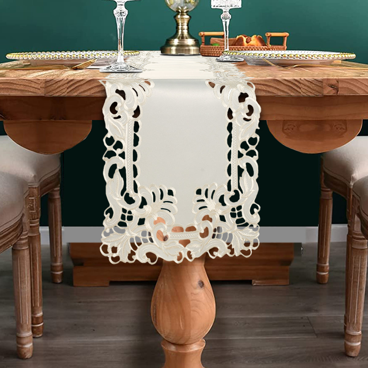 Beige Table Cover - Damarcus Collection - Decozen