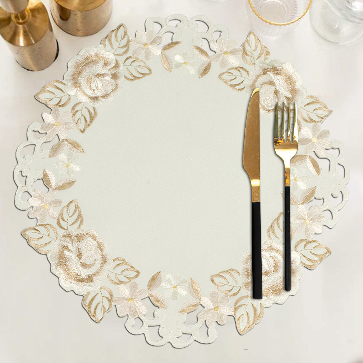 Beige Table Placemats - Dayse Collection - Decozen