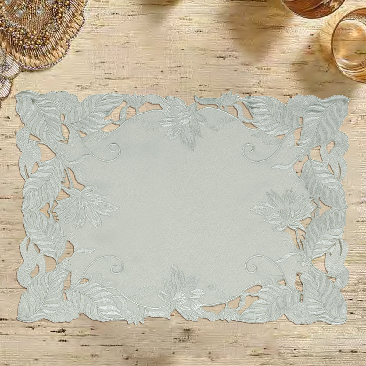 Light Gray Table Placemats - Corda Collection - Decozen