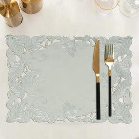 Light Gray Table Placemats - Corda Collection - Decozen