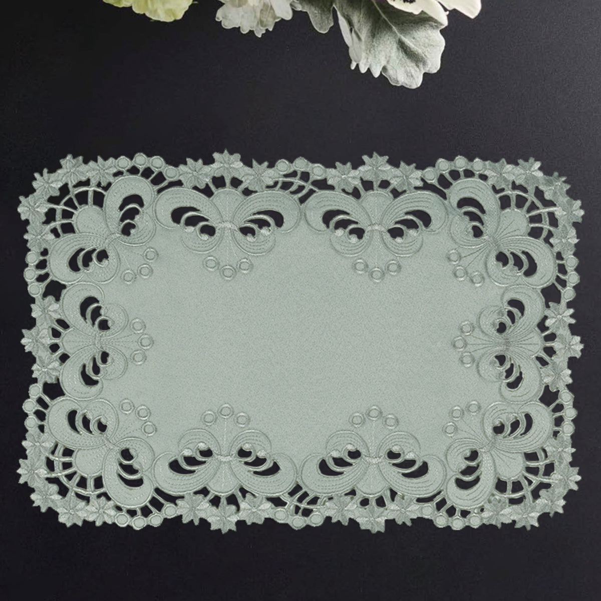 Gray Table Runner - Creola Collection - Decozen