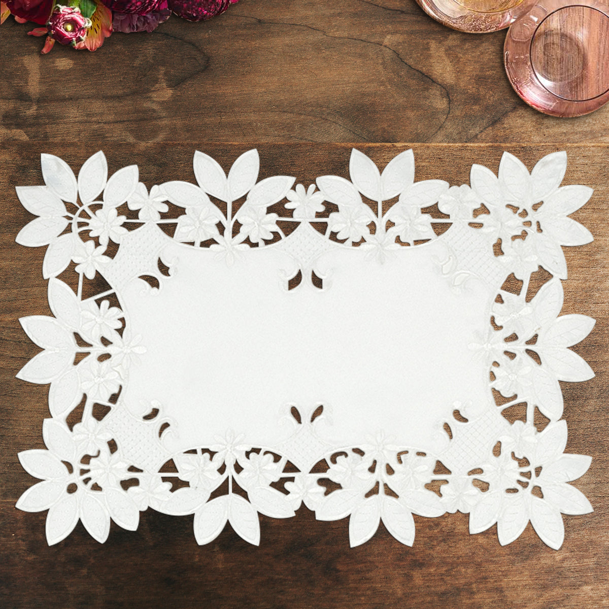 White Table Placemats - Deandra Collection