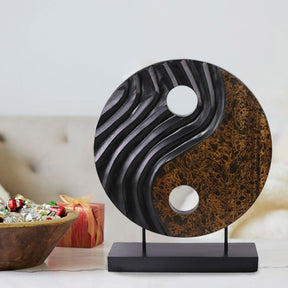 Yin Yang Handmade Wooden Sculpture - Decozen