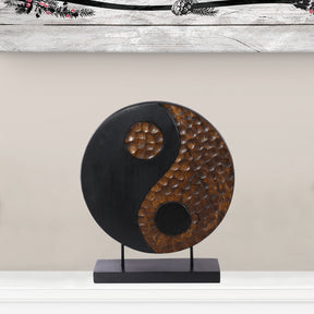 Yin Yang Handmade Wooden Sculpture - Decozen