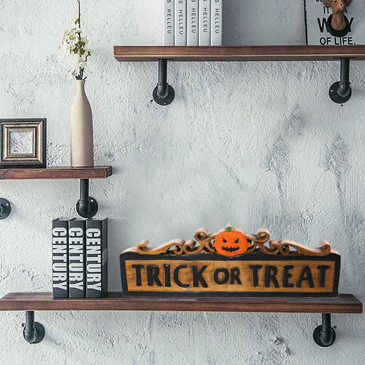 Trick or Treat Handmade Wooden Sculpture - Decozen