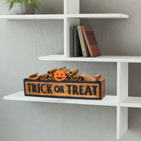 Trick or Treat Handmade Wooden Sculpture - Decozen