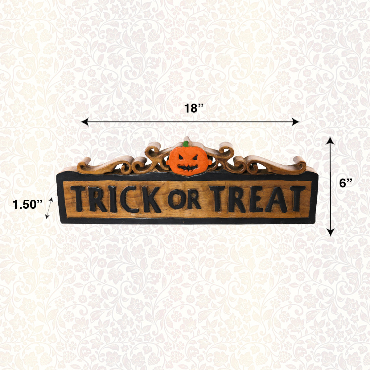 Trick or Treat Handmade Wooden Sculpture - Decozen