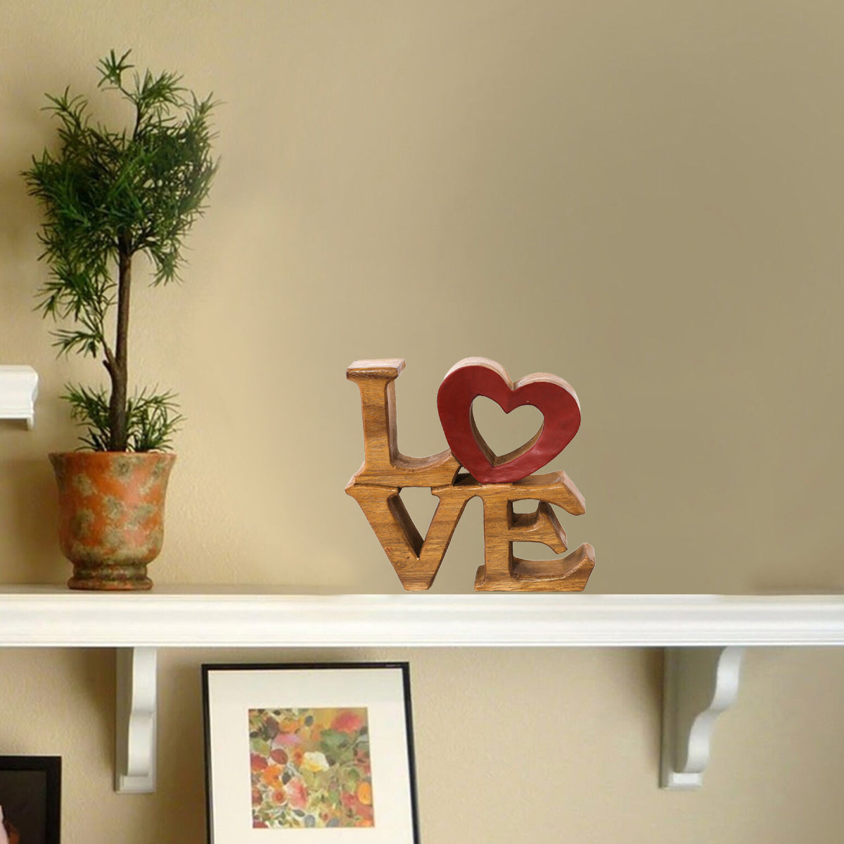 Love Handmade Wooden Sculpture - Decozen