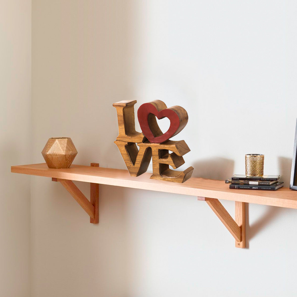 Love Handmade Wooden Sculpture - Decozen