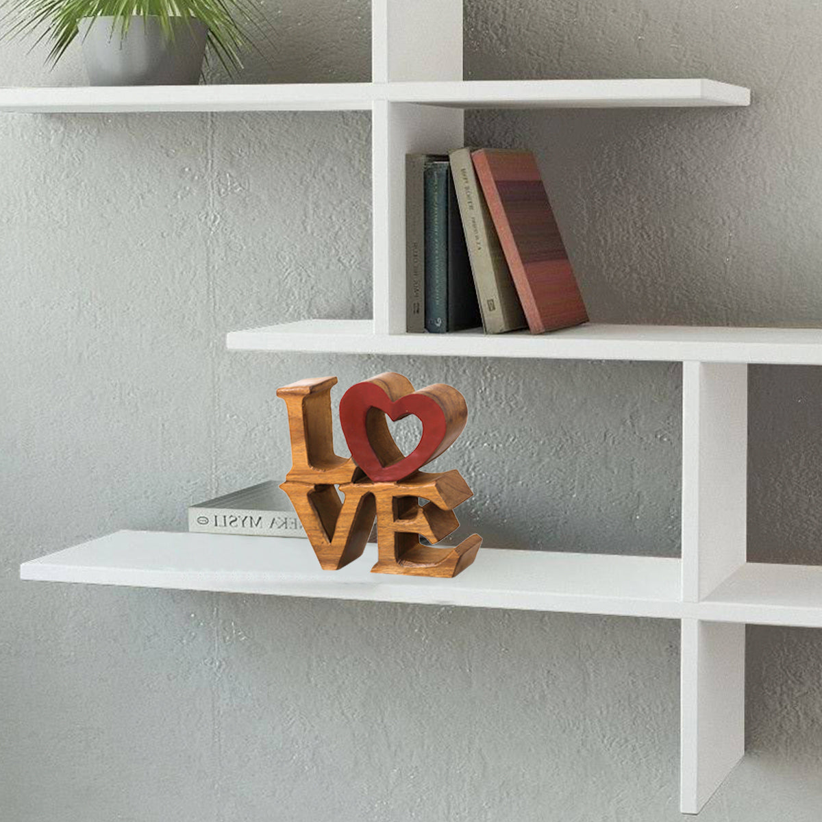 Love Handmade Wooden Sculpture - Decozen