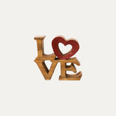 Love Handmade Wooden Sculpture - Decozen