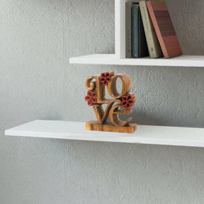 Love Handmade Wooden Sculpture - Decozen